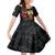 Tokelau ANZAC Day Family Matching Off Shoulder Long Sleeve Dress and Hawaiian Shirt Lest We Forget LT05 Daughter's Dress Black - Polynesian Pride