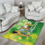 Hawaii Saint Patrick's Day Area Rug Funny Surfing Leprechaun