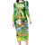 Hawaii Saint Patrick's Day Family Matching Long Sleeve Bodycon Dress and Hawaiian Shirt Funny Surfing Leprechaun