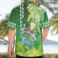 Hawaii Saint Patrick's Day Hawaiian Shirt Funny Surfing Leprechaun LT05 - Polynesian Pride