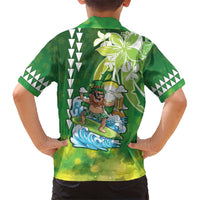 Hawaii Saint Patrick's Day Hawaiian Shirt Funny Surfing Leprechaun LT05 - Polynesian Pride