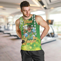 Hawaii Saint Patrick's Day Men Tank Top Funny Surfing Leprechaun LT05 Green - Polynesian Pride