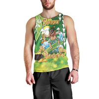 Hawaii Saint Patrick's Day Men Tank Top Funny Surfing Leprechaun LT05 - Polynesian Pride