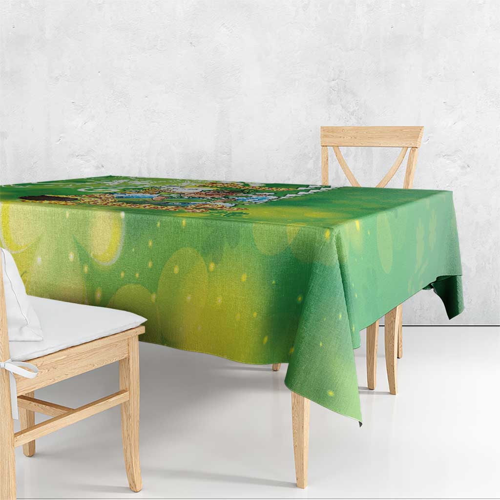 Hawaii Saint Patrick's Day Tablecloth Funny Surfing Leprechaun LT05 - Polynesian Pride