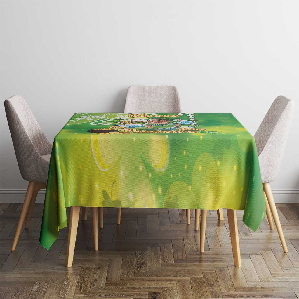Hawaii Saint Patrick's Day Tablecloth Funny Surfing Leprechaun LT05 - Polynesian Pride