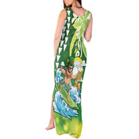 Hawaii Saint Patrick's Day Tank Maxi Dress Funny Surfing Leprechaun LT05 - Polynesian Pride