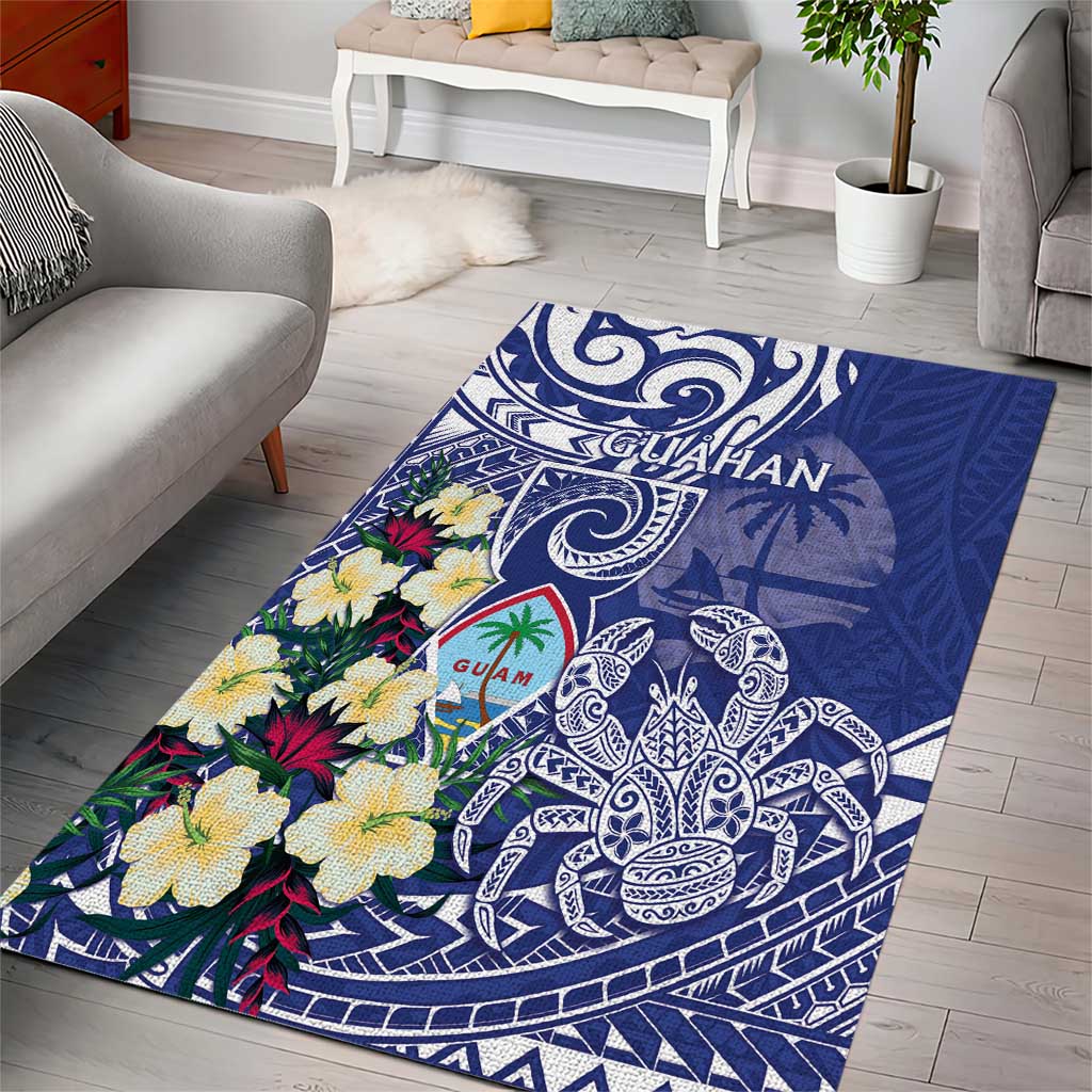 Hafa Adai Guam Area Rug Latte Stone With Coconut Crab LT05 - Polynesian Pride