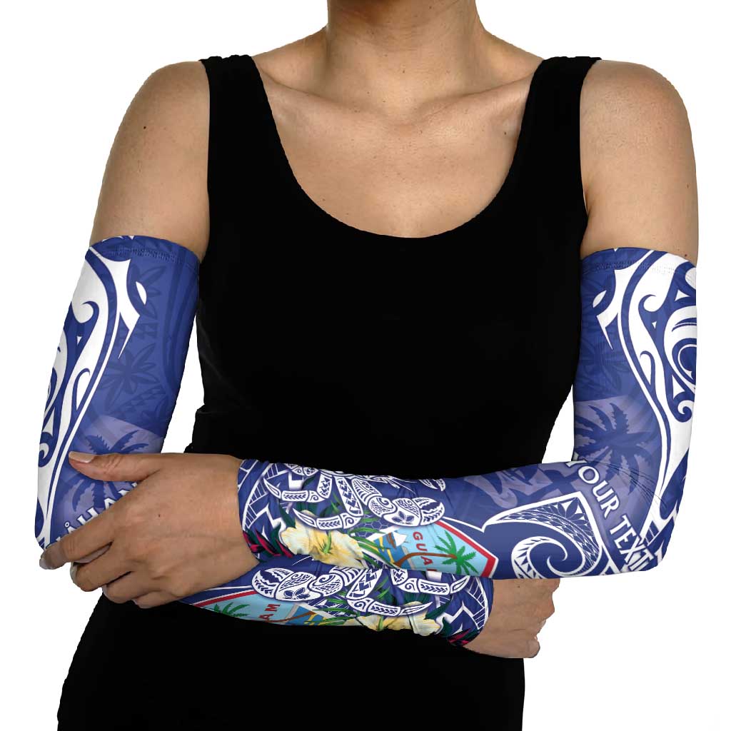Personalised Hafa Adai Guam Arm Sleeves Latte Stone With Coconut Crab LT05 - Polynesian Pride