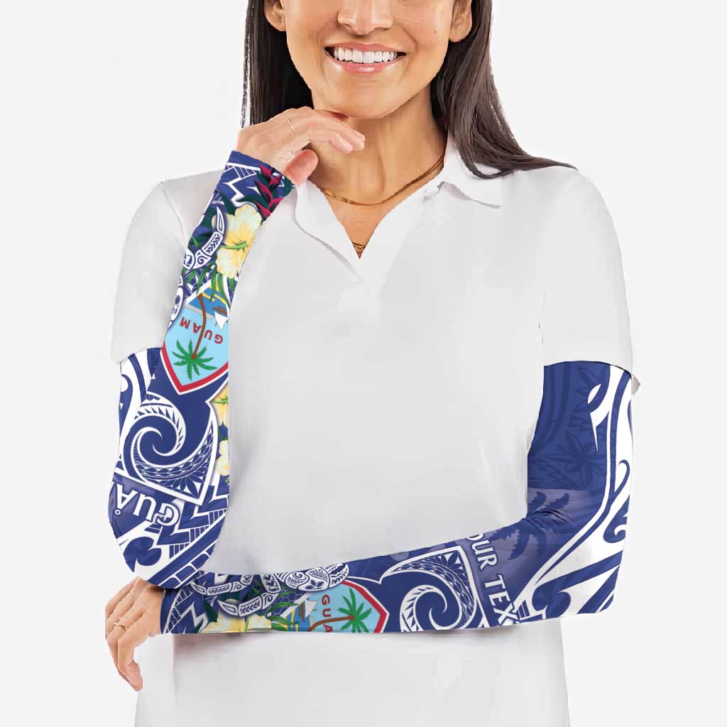 Personalised Hafa Adai Guam Arm Sleeves Latte Stone With Coconut Crab LT05 - Polynesian Pride