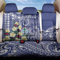 Hafa Adai Guam Back Car Seat Cover Latte Stone With Coconut Crab LT05 One Size Blue - Polynesian Pride