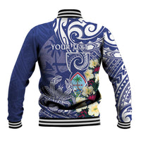 Personalised Hafa Adai Guam Baseball Jacket Latte Stone With Coconut Crab LT05 - Polynesian Pride