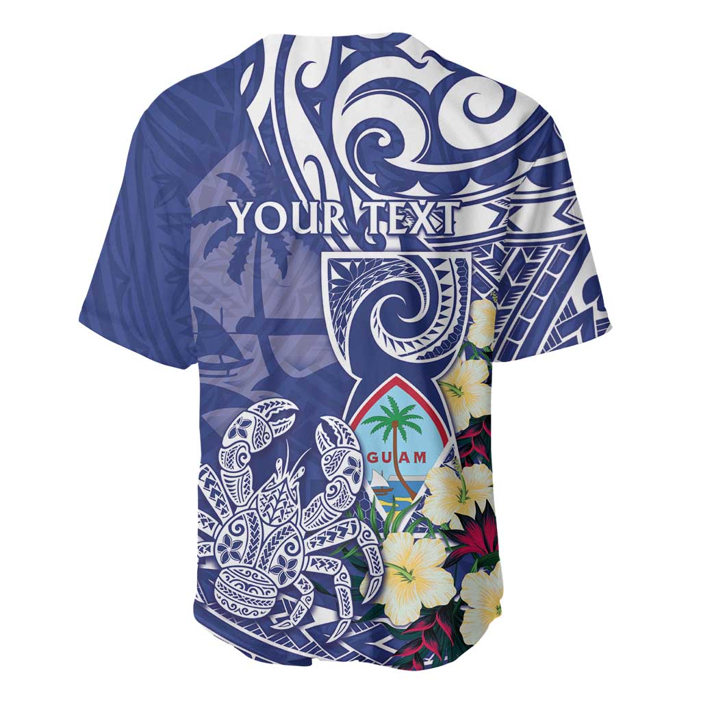 Personalised Hafa Adai Guam Baseball Jersey Latte Stone With Coconut Crab LT05 - Polynesian Pride