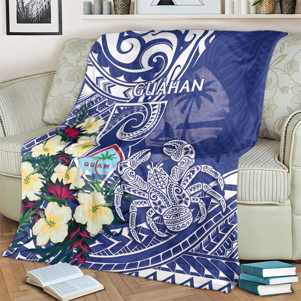 Hafa Adai Guam Blanket Latte Stone With Coconut Crab LT05 - Polynesian Pride