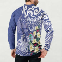 Personalised Hafa Adai Guam Button Sweatshirt Latte Stone With Coconut Crab LT05 - Polynesian Pride