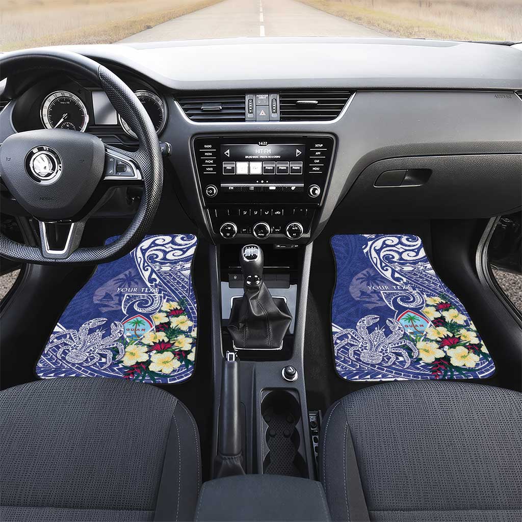 Personalised Hafa Adai Guam Car Mats Latte Stone With Coconut Crab