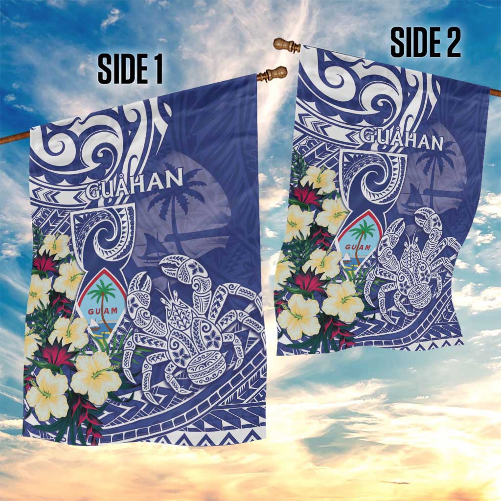 Hafa Adai Guam Garden Flag Latte Stone With Coconut Crab LT05 - Polynesian Pride