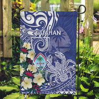 Hafa Adai Guam Garden Flag Latte Stone With Coconut Crab LT05 Garden Flag Blue - Polynesian Pride