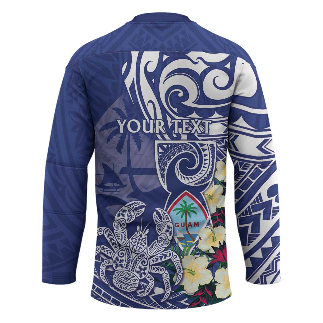 Personalised Hafa Adai Guam Hockey Jersey Latte Stone With Coconut Crab LT05 - Polynesian Pride