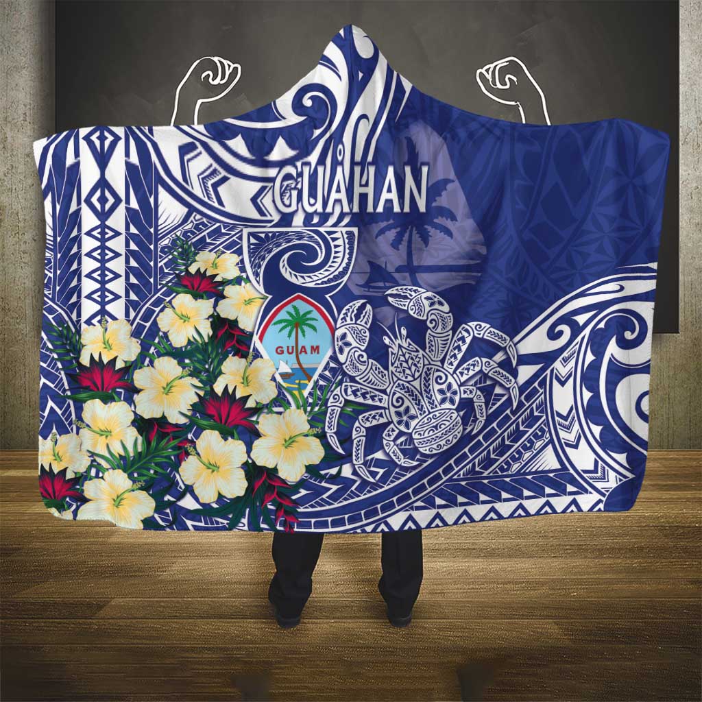 Hafa Adai Guam Hooded Blanket Latte Stone With Coconut Crab LT05 - Polynesian Pride