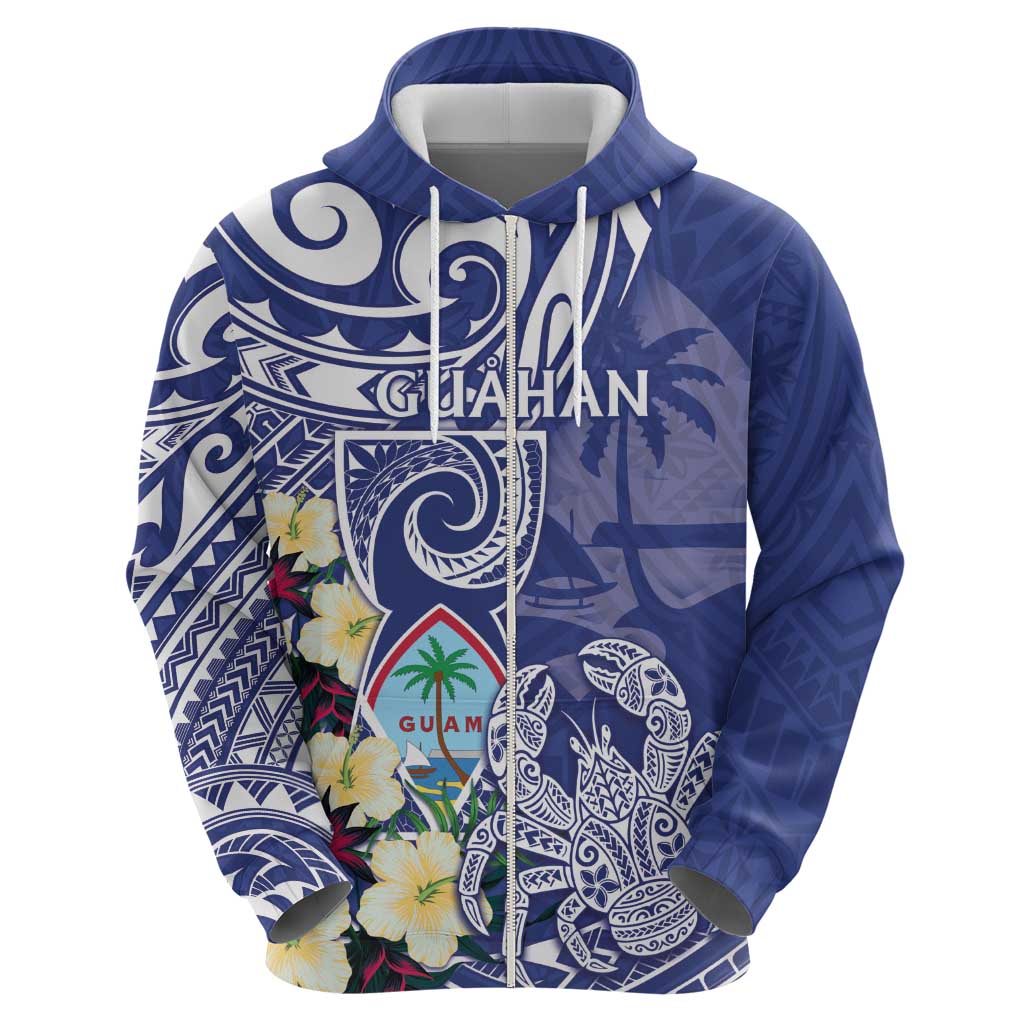Personalised Hafa Adai Guam Hoodie Latte Stone With Coconut Crab LT05 - Polynesian Pride