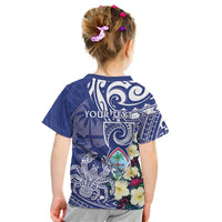 Personalised Hafa Adai Guam Kid T Shirt Latte Stone With Coconut Crab LT05 - Polynesian Pride
