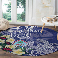 Hafa Adai Guam Round Carpet Latte Stone With Coconut Crab LT05 - Polynesian Pride