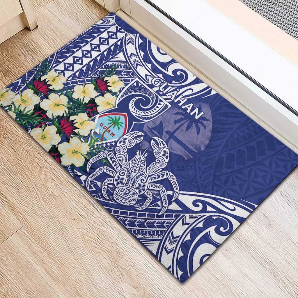 Hafa Adai Guam Rubber Doormat Latte Stone With Coconut Crab LT05 - Polynesian Pride