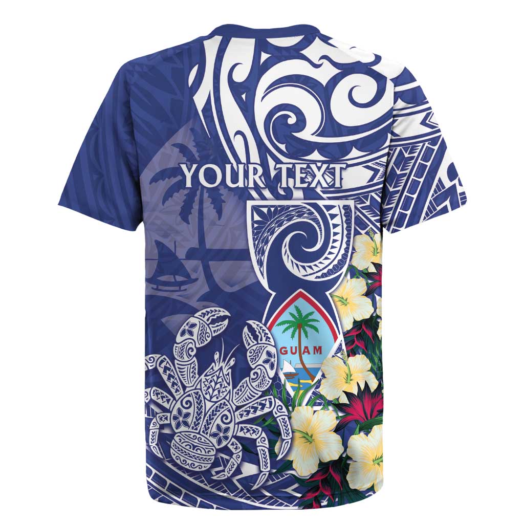Personalised Hafa Adai Guam Rugby Jersey Latte Stone With Coconut Crab LT05 - Polynesian Pride