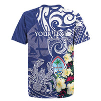 Personalised Hafa Adai Guam Rugby Jersey Latte Stone With Coconut Crab LT05 - Polynesian Pride