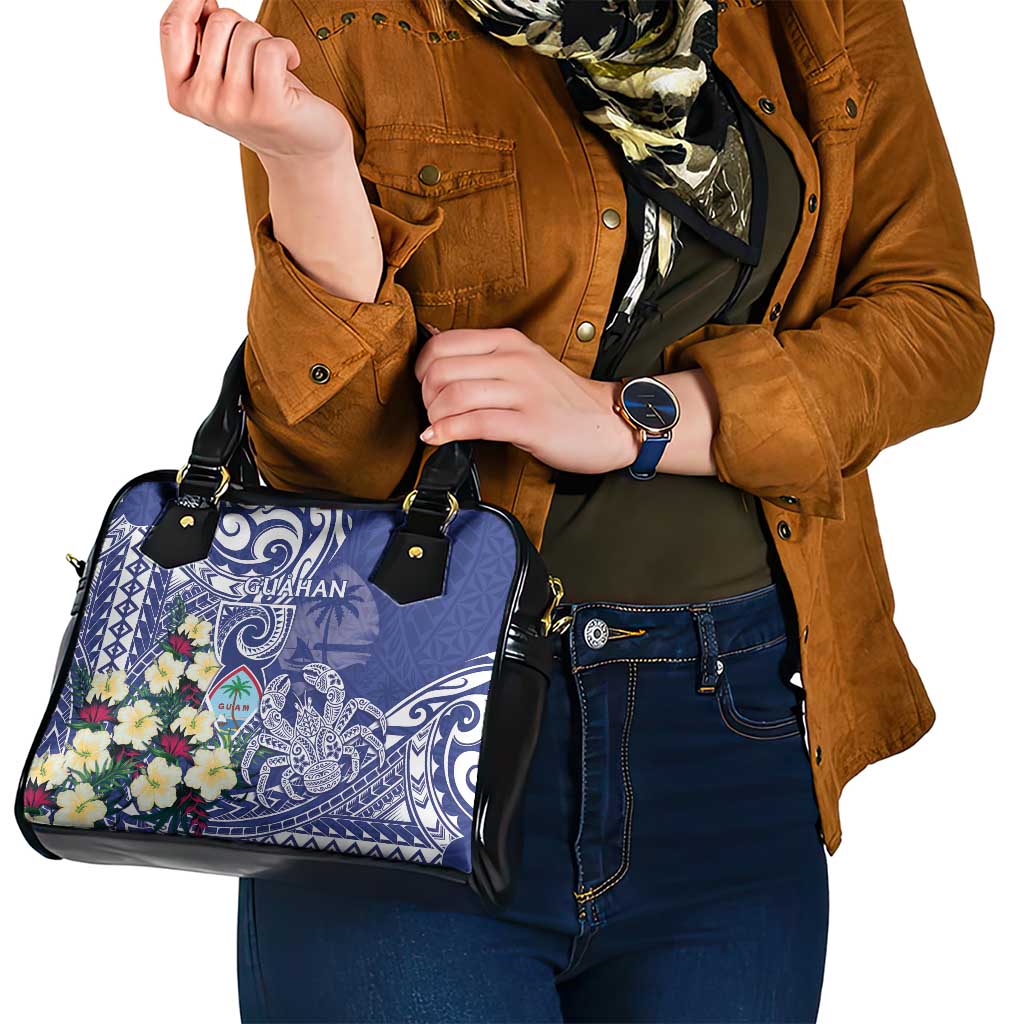 Hafa Adai Guam Shoulder Handbag Latte Stone With Coconut Crab LT05 - Polynesian Pride