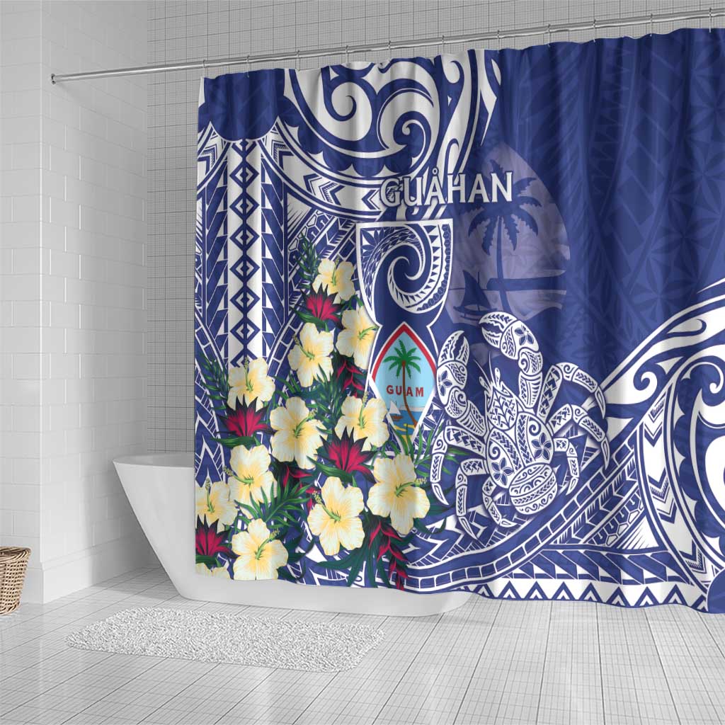 Hafa Adai Guam Shower Curtain Latte Stone With Coconut Crab LT05 - Polynesian Pride