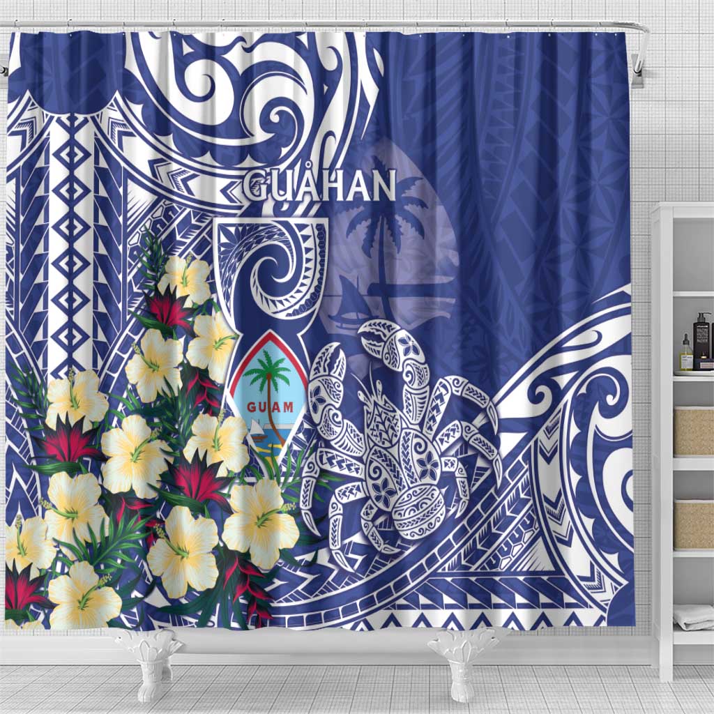 Hafa Adai Guam Shower Curtain Latte Stone With Coconut Crab LT05 - Polynesian Pride