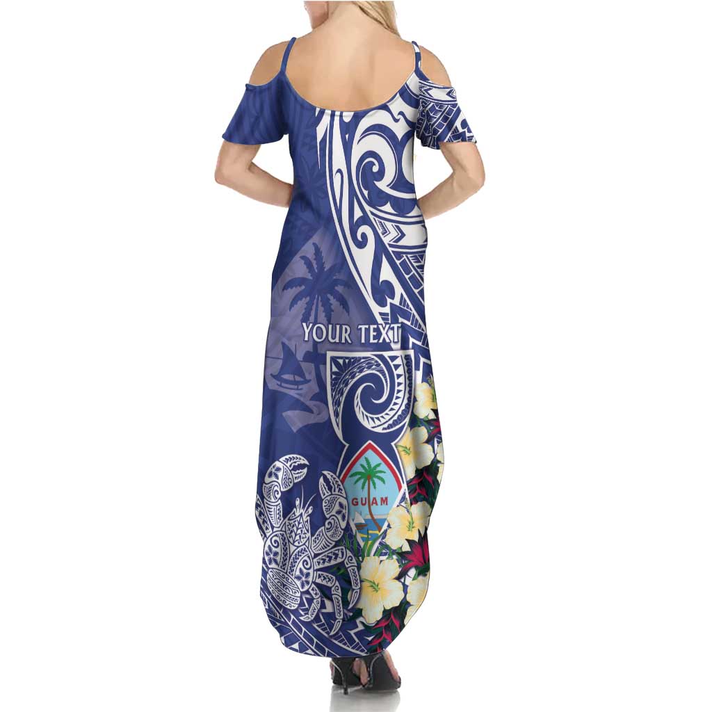 Personalised Hafa Adai Guam Summer Maxi Dress Latte Stone With Coconut Crab LT05 - Polynesian Pride