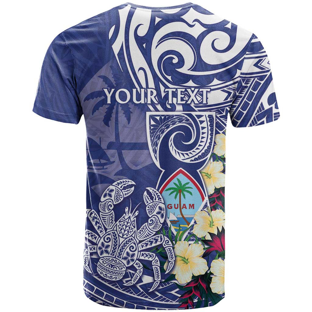 Personalised Hafa Adai Guam T Shirt Latte Stone With Coconut Crab LT05 - Polynesian Pride