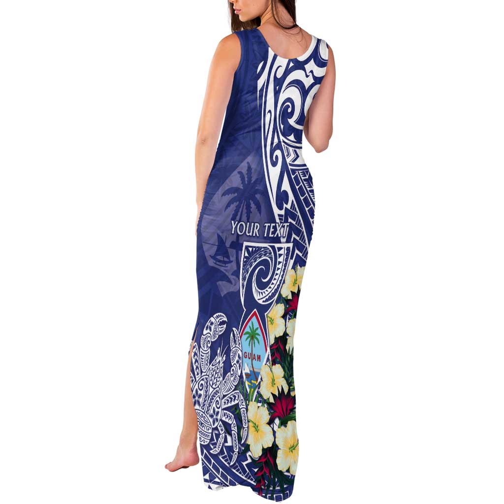 Personalised Hafa Adai Guam Tank Maxi Dress Latte Stone With Coconut Crab LT05 - Polynesian Pride