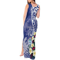 Personalised Hafa Adai Guam Tank Maxi Dress Latte Stone With Coconut Crab LT05 - Polynesian Pride