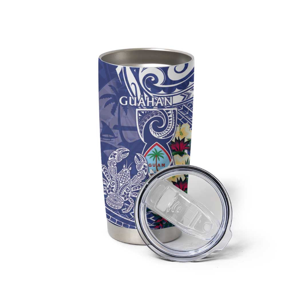 Personalised Hafa Adai Guam Tumbler Cup Latte Stone With Coconut Crab