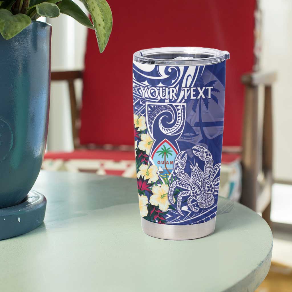 Personalised Hafa Adai Guam Tumbler Cup Latte Stone With Coconut Crab