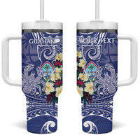 Personalised Hafa Adai Guam Tumbler With Handle Latte Stone With Coconut Crab