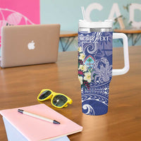Personalised Hafa Adai Guam Tumbler With Handle Latte Stone With Coconut Crab