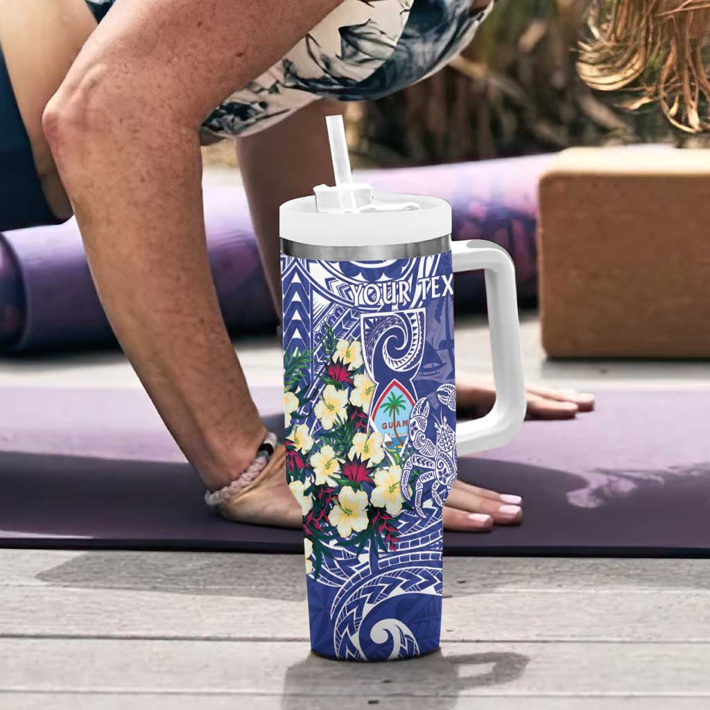 Personalised Hafa Adai Guam Tumbler With Handle Latte Stone With Coconut Crab