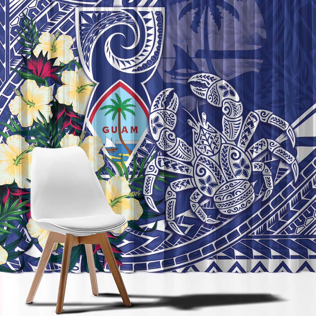 Hafa Adai Guam Window Curtain Latte Stone With Coconut Crab LT05 - Polynesian Pride