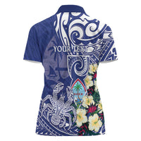 Personalised Hafa Adai Guam Women Polo Shirt Latte Stone With Coconut Crab LT05 - Polynesian Pride