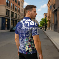 Personalised Hafa Adai Guam Zipper Polo Shirt Latte Stone With Coconut Crab LT05 - Polynesian Pride