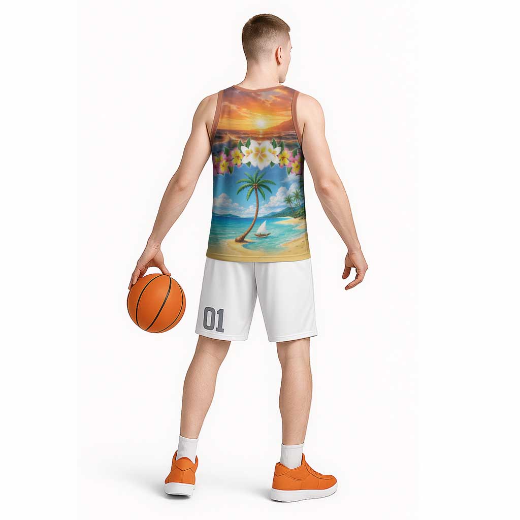 Guam Basketball Jersey Eternal Summer Sunset Beach LT05 - Polynesian Pride