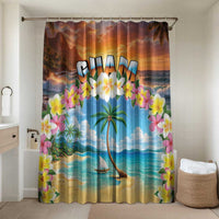Guam Bathroom Set Eternal Summer Sunset Beach LT05 Shower Curtain Only Colorful - Polynesian Pride