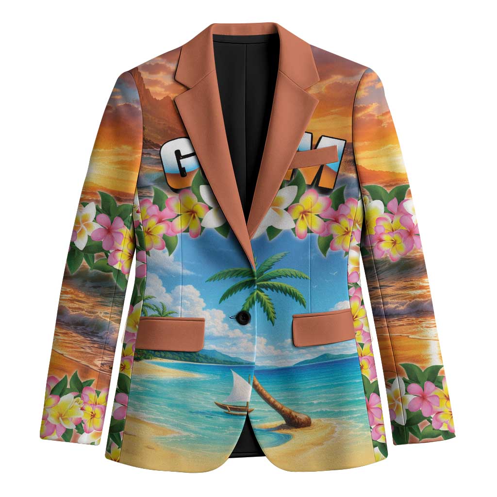 Guam Blazer Eternal Summer Sunset Beach LT05 Unisex Colorful - Polynesian Pride