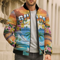 Guam Bomber Puffer Jacket Eternal Summer Sunset Beach LT05 - Polynesian Pride