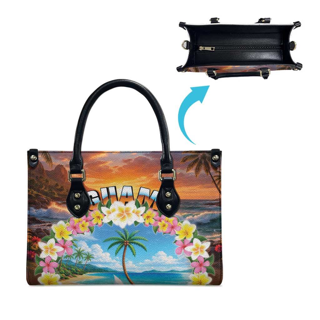 Guam Leather Bag Eternal Summer Sunset Beach LT05 - Polynesian Pride