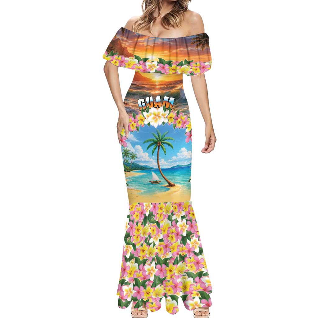 Guam Mermaid Dress Eternal Summer Sunset Beach LT05 - Polynesian Pride